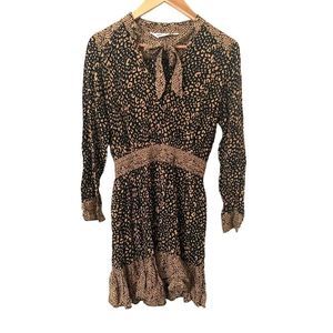 ZARA Leopard Print Mini Dress Sz Sm‎